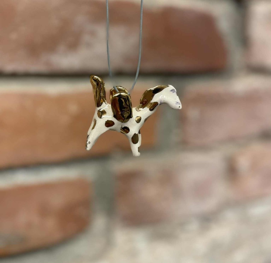 Porcelianinis pakabukas „Skraidantis arkliukas“